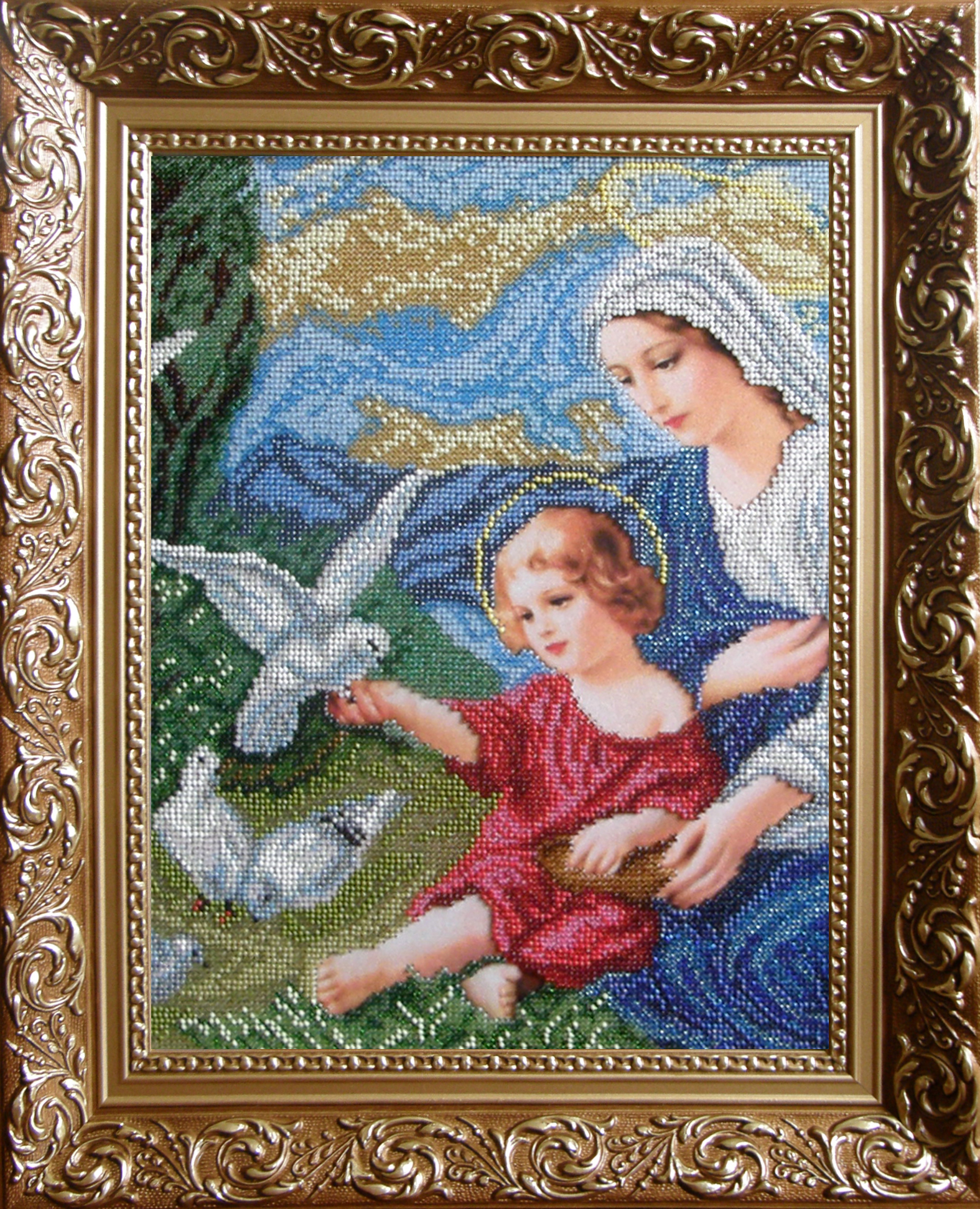 Богородиця і голуби (мала)